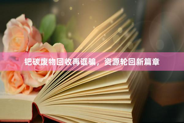钯碳废物回收再诓骗，资源轮回新篇章